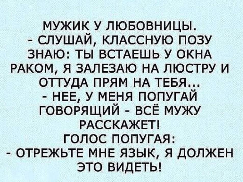 Должен это. Отрежьте мне язык я должен это видеть. Анекдот про попугая я должен это видеть. Оторвите мне язык но я должен это видеть. Анекдот вырвите мне язык но я должен это увидеть.